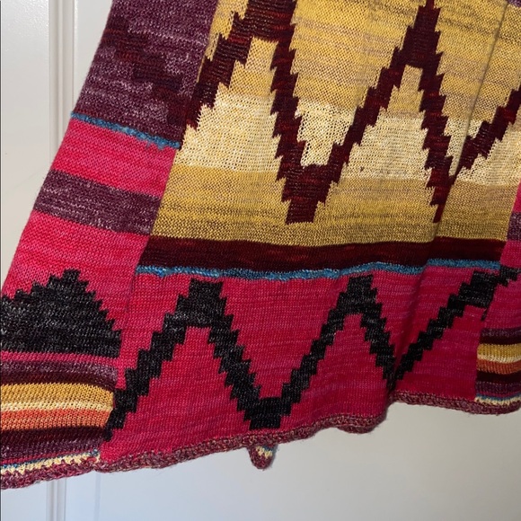 Free People 🕊️ Lima Long Knit Hooded Aztec Cardigan STUNNING 💕 - Picture 10 of 12